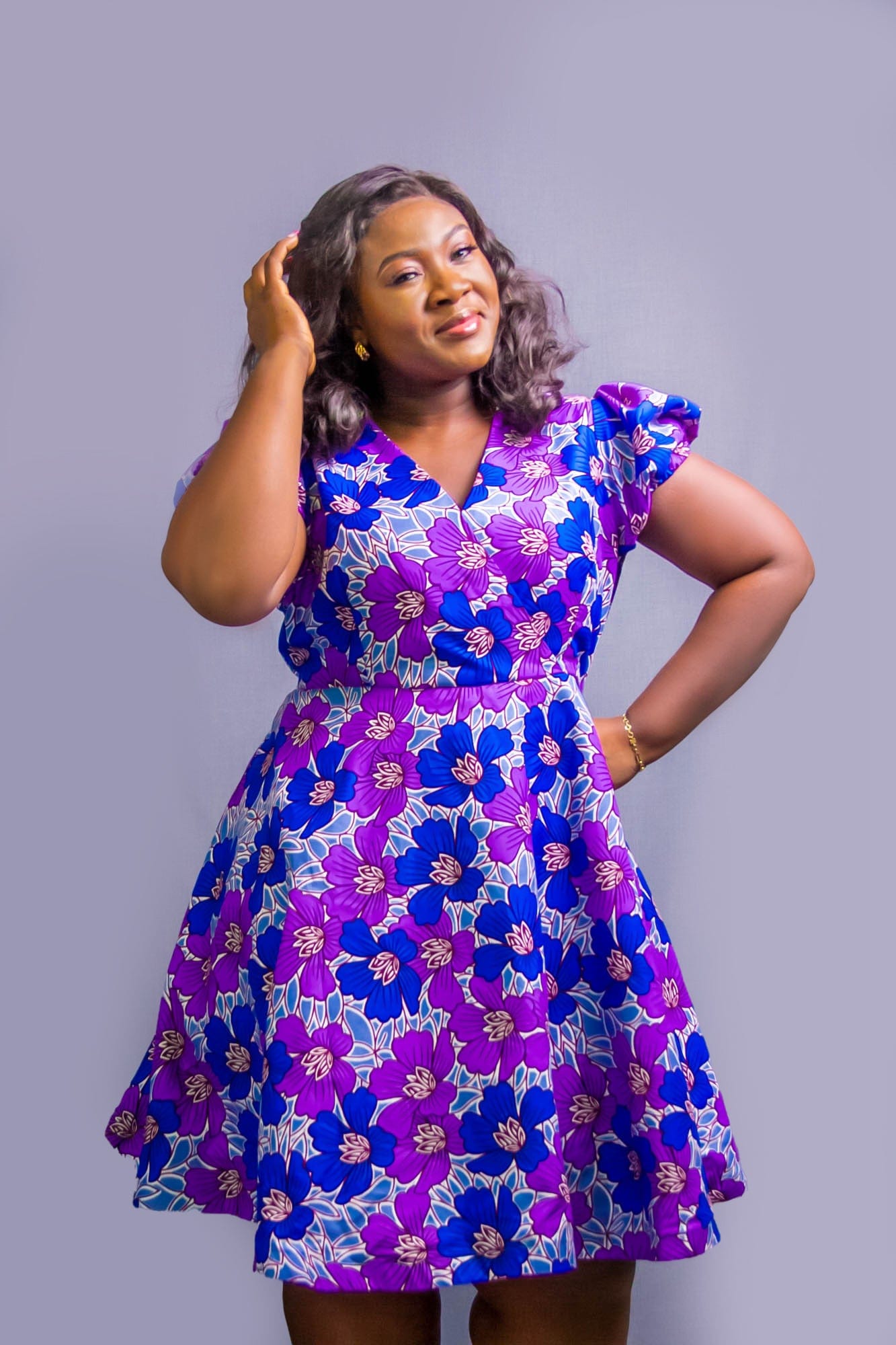 African print floral print mixed dress African print floral print mixed dress