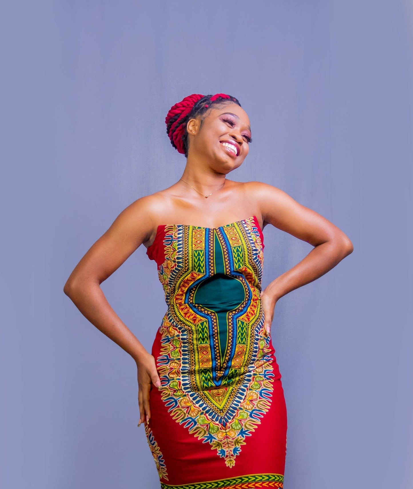 Abbiexpress AFRICAN WOMEN'S WEAR Dashiki Maxi Bridal Prom Dress- African women wear