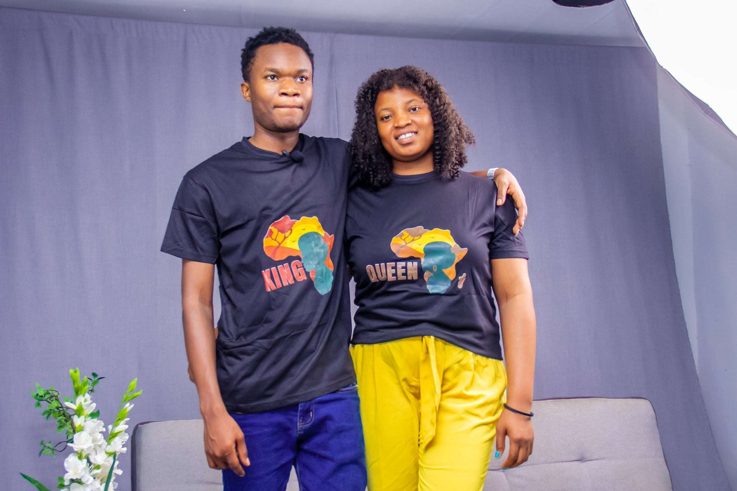 Abbiexpress Black King and Queen Tshirt-black tshirt