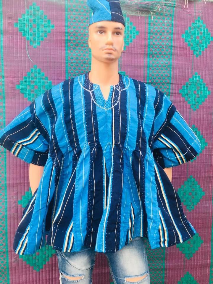 Abbiexpress Shades Of Blue Smock/Fugu Batagari