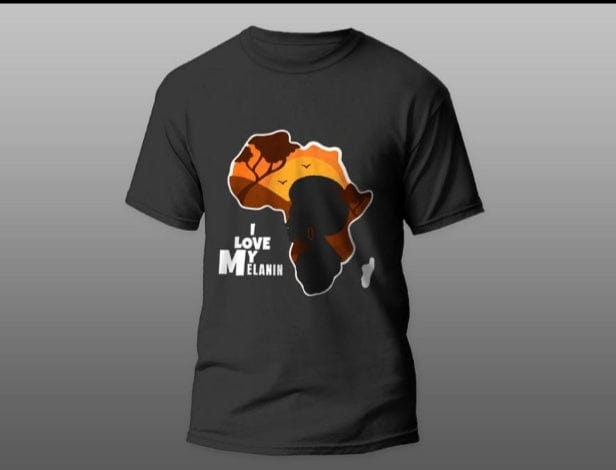 Abbiexpress African Map (I love my Melanin tshirt)