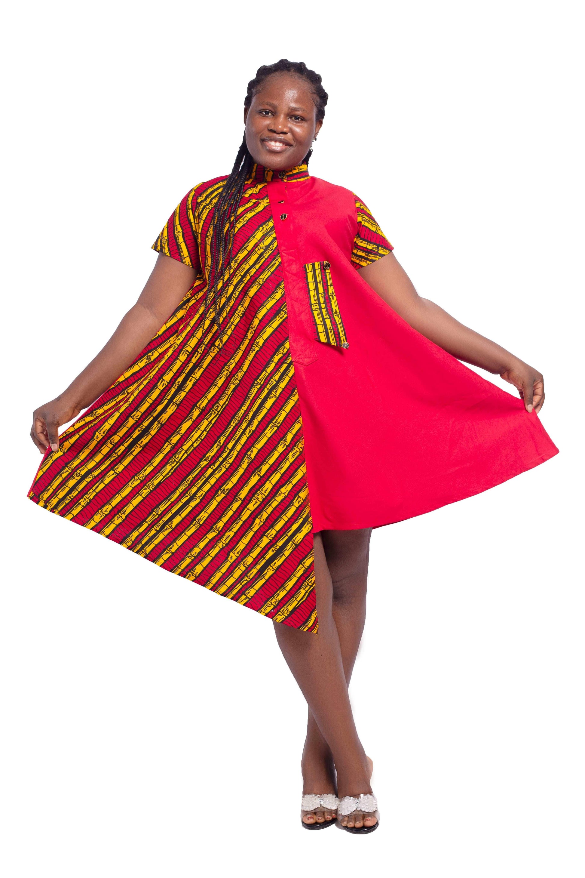 African Print Flare Dress | African women wear Abbiexpress African Print Flare Dress | African women wear Abbiexpress