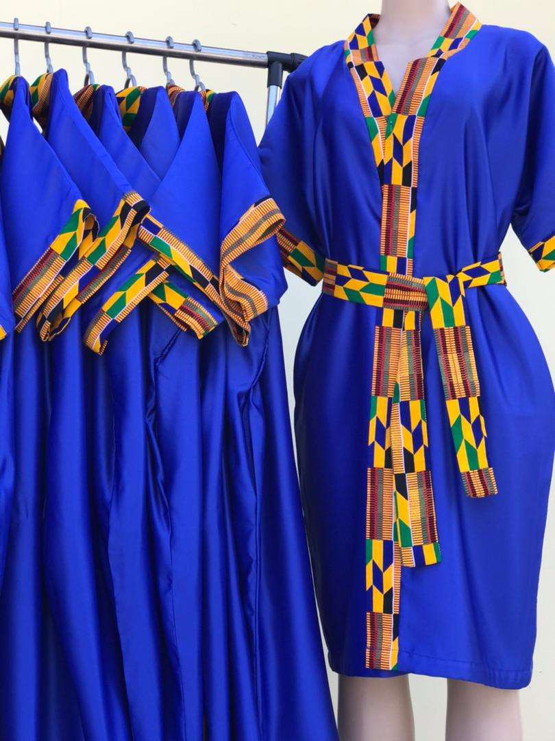 African Print Satin Robe wholesale – Abbiexpress