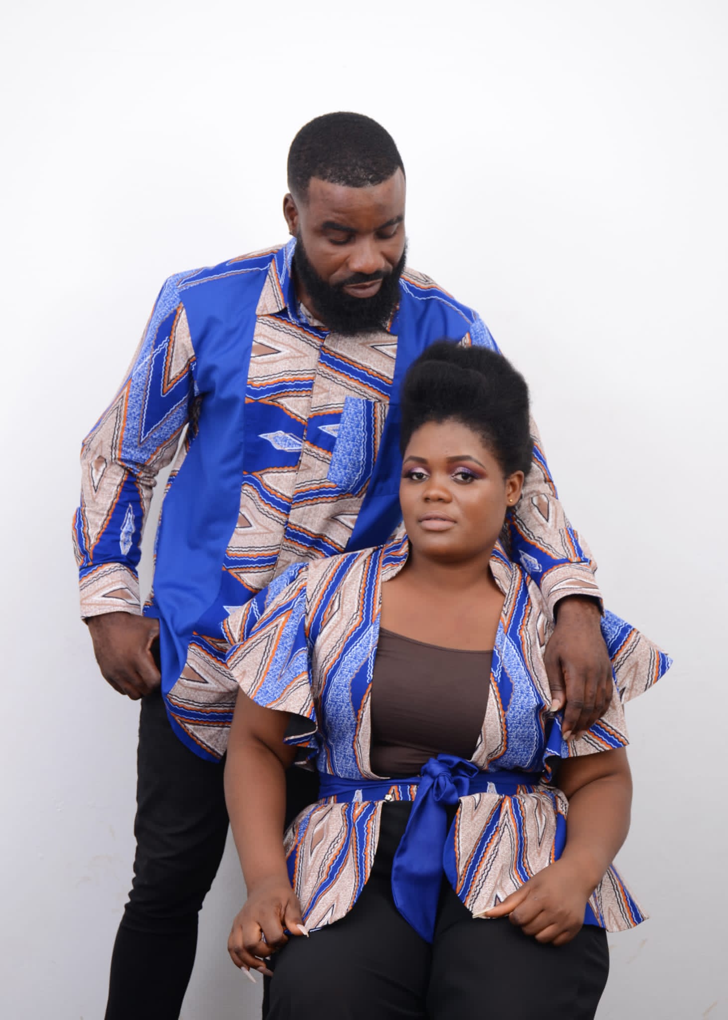 Traditional african couple matching outfit - Main Image