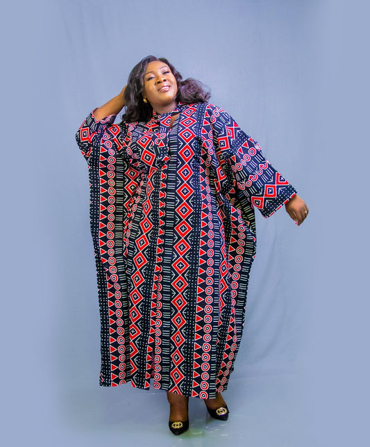 Abbiexpress AFRICAN WOMEN'S WEAR African print Ankara Buttoned Kimono