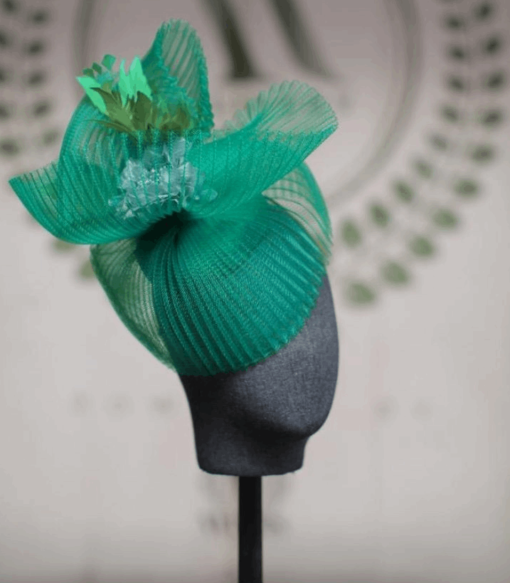 Flora Kiki Fiadjoe Hat Fascinator (Green) Check Out Our Hand Made Facinator Hat Which Adds Up To Your Height And
